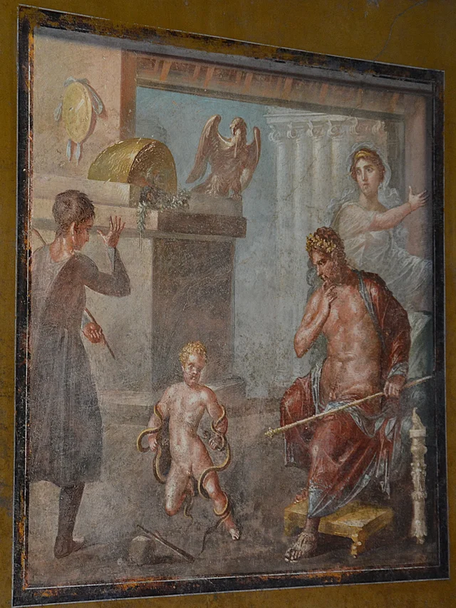 Hercule enfant étouffant les serpents