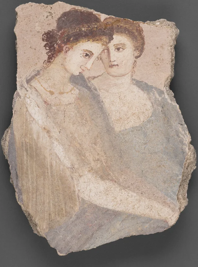 Wall Fragment with Two Women