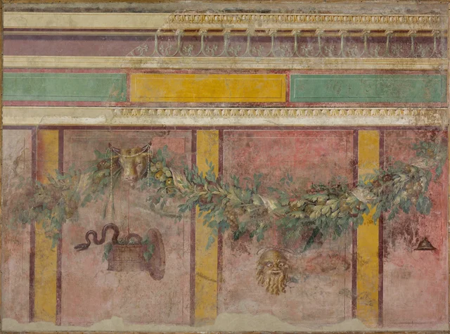 Wall painting from the west wall of Room L of the Villa of P. Fannius Synistor at Boscoreale, Ancient Rome