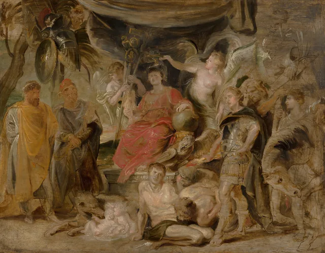 O triunfo de Roma: o jovem imperador Constantino honrando Roma, Peter Paul Rubens