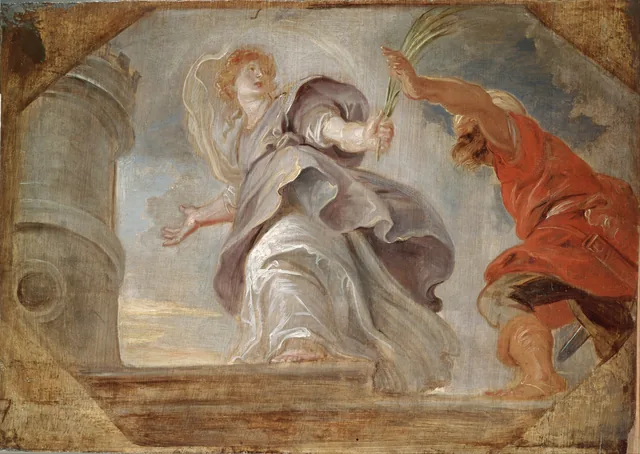 Santa Bárbara fugindo do pai, Peter Paul Rubens
