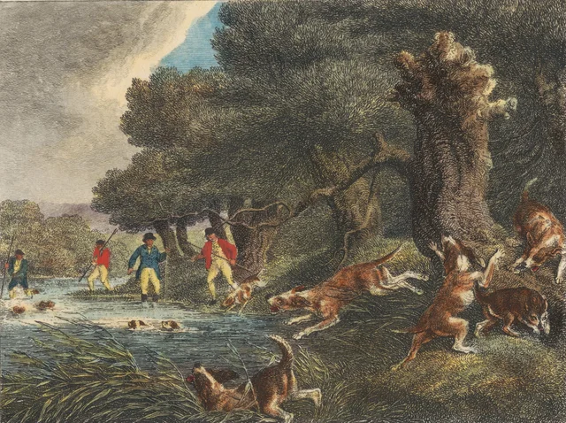 Otter Hunting, Plate 1, Samuel Howitt