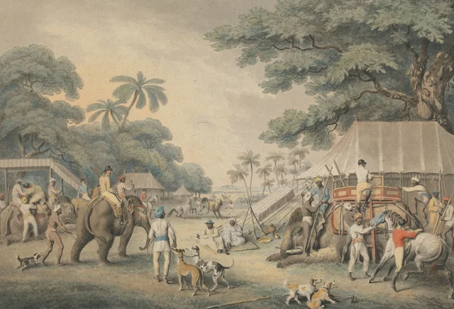 Going Out in the Morning: an illustration for Captain Thomas Williamson's "Oriental Field Sports"