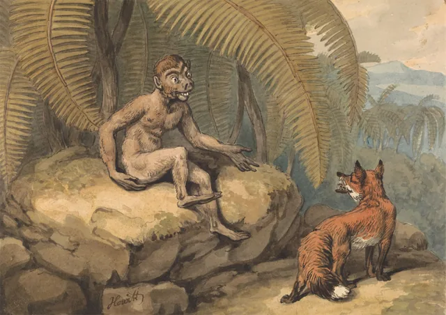 A Monkey and a Fox, Samuel Howitt