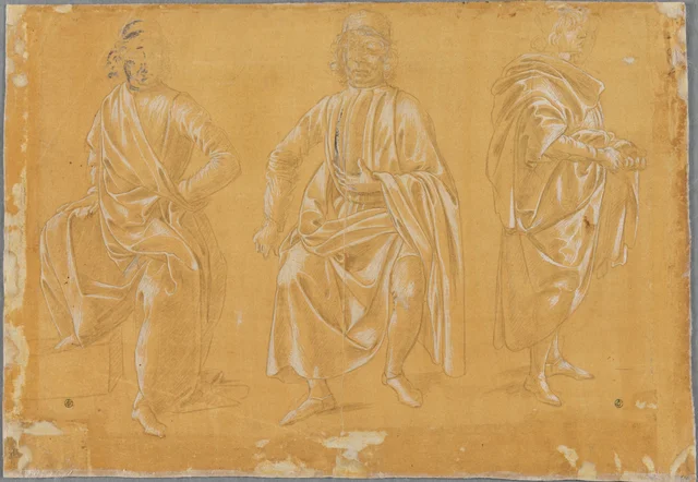 Deux hommes drapés, l'un assis, l'autre debout, Sandro Botticelli