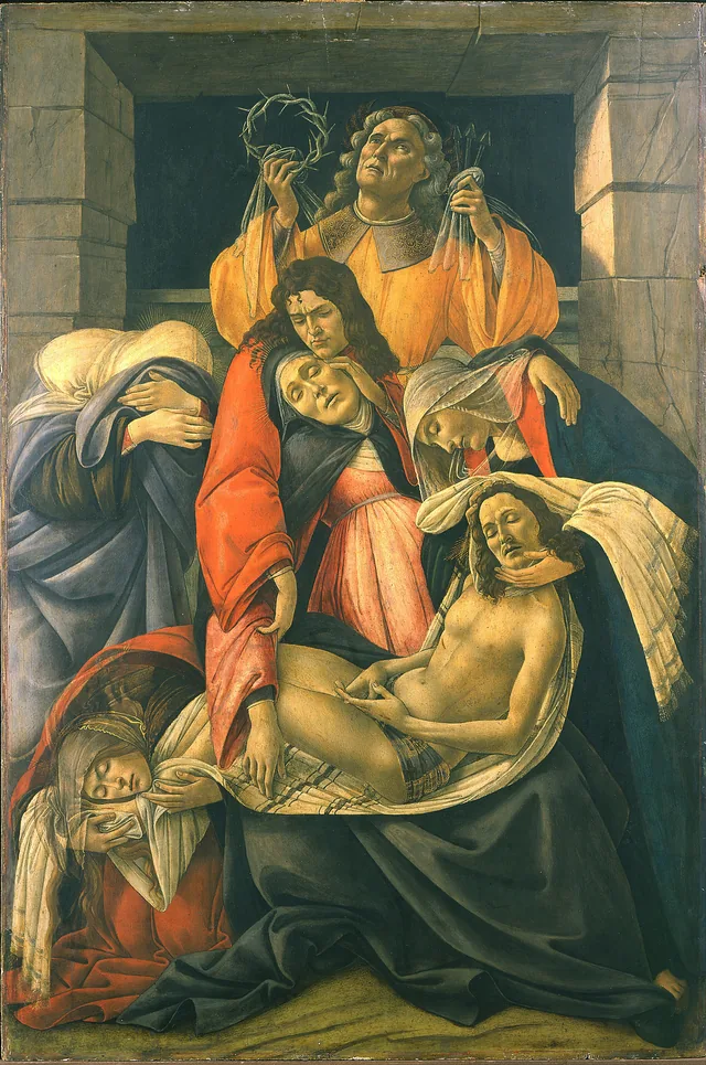 Lamentation over the Dead Christ with Saints, Sandro Botticelli