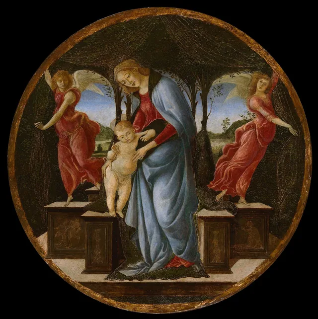 La Vierge et l'Enfant avec deux anges, Sandro Botticelli