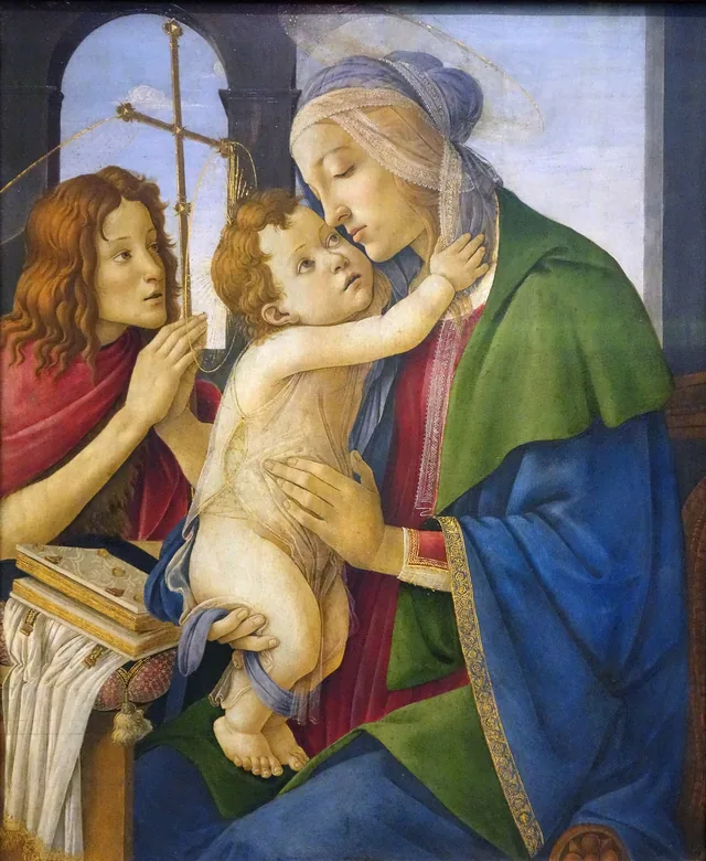 The Virgin and Child with the Young Saint John the Baptist, Sandro Botticelli