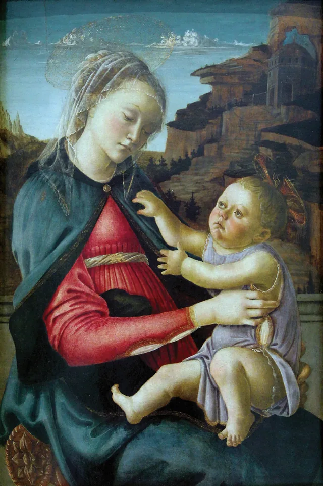 La Vierge et l'Enfant, dite Madone des Guidi de Faenza, Sandro Botticelli