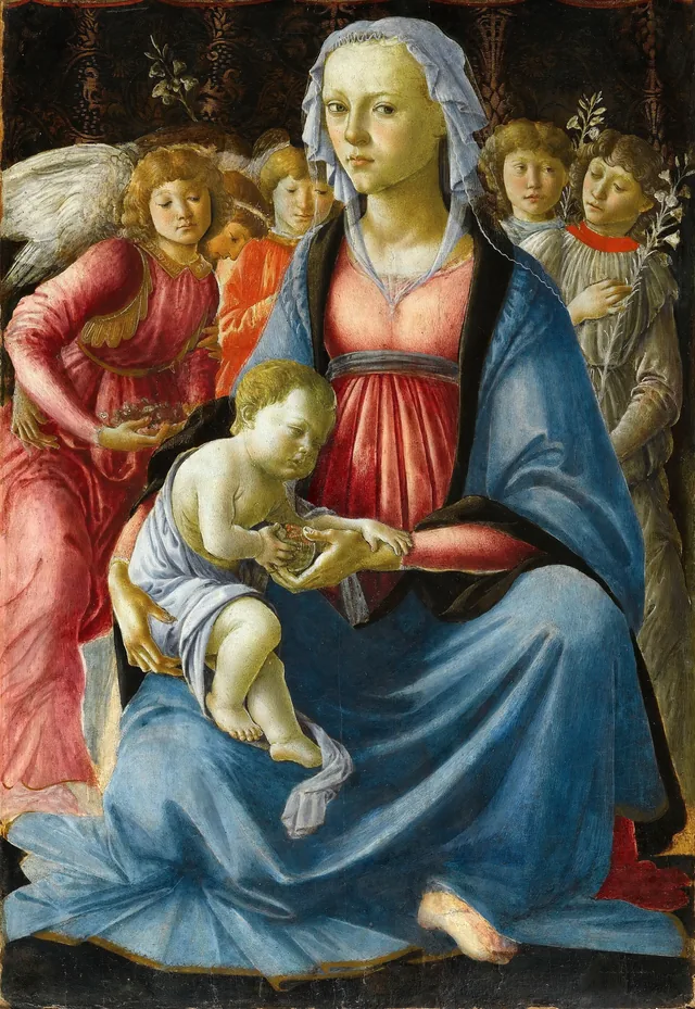 La Vierge et l'Enfant entourés de cinq anges, Sandro Botticelli