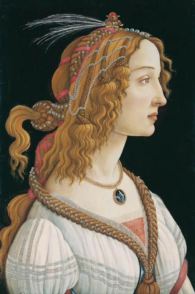 Portrait ideale d'une jeune femme (Simonetta Vespucci?), Sandro Botticelli
