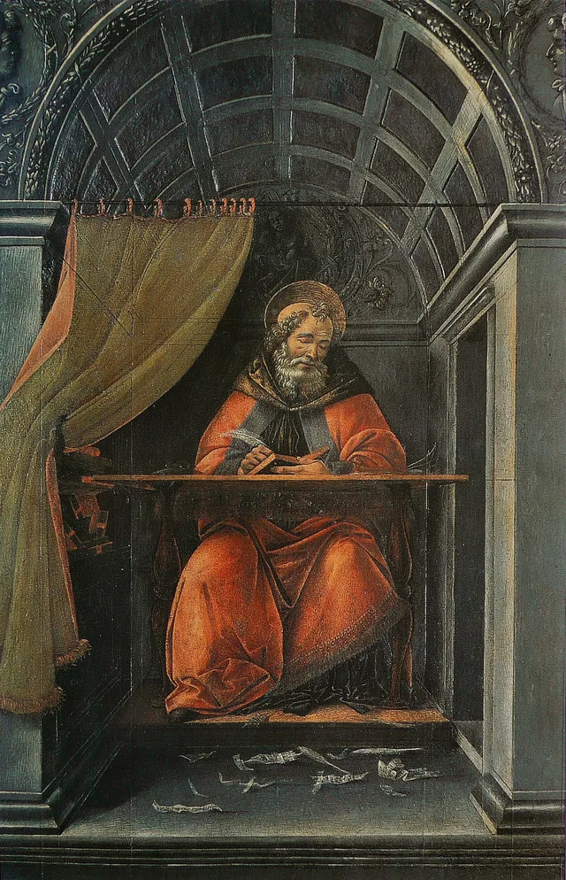 San Agustín en su gabinete de trabajo, Sandro Botticelli