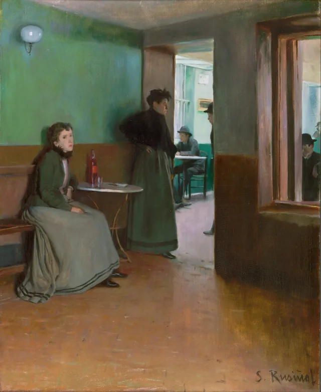 Interior of a Café, Santiago Rusiñol