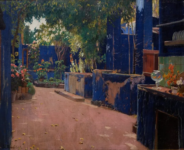 Blue Courtyard, Santiago Rusiñol