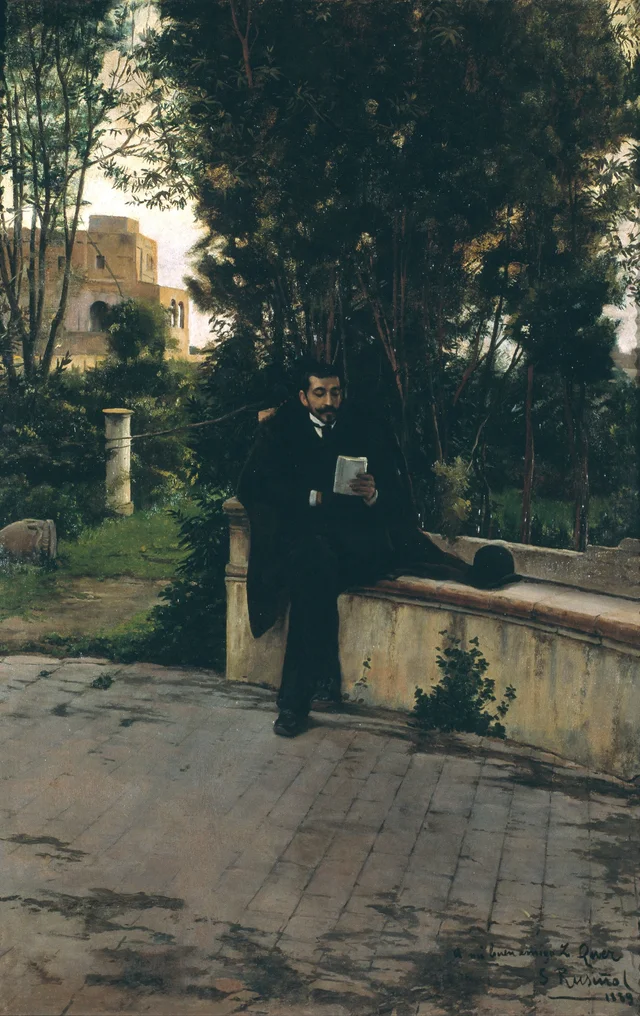 Monsieur Quer au jardin, Santiago Rusiñol