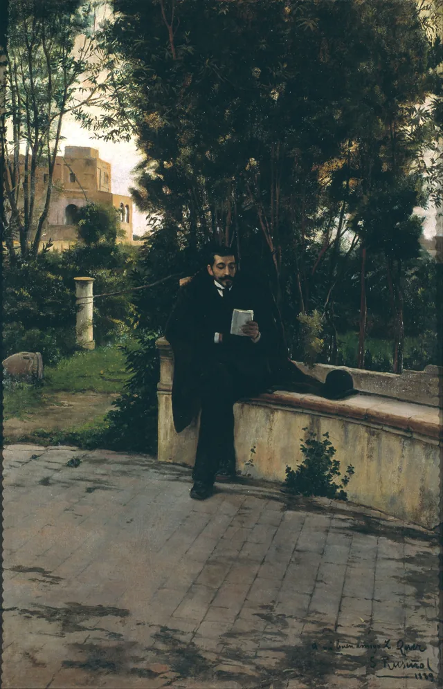 Senyor Quer in the Garden, Santiago Rusiñol
