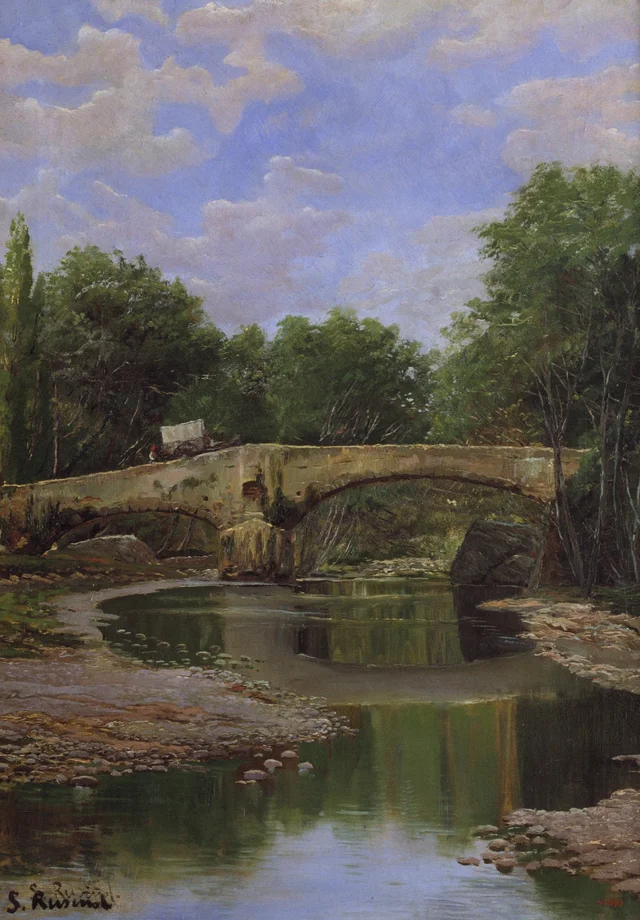 Pont sur une rivière, Santiago Rusiñol