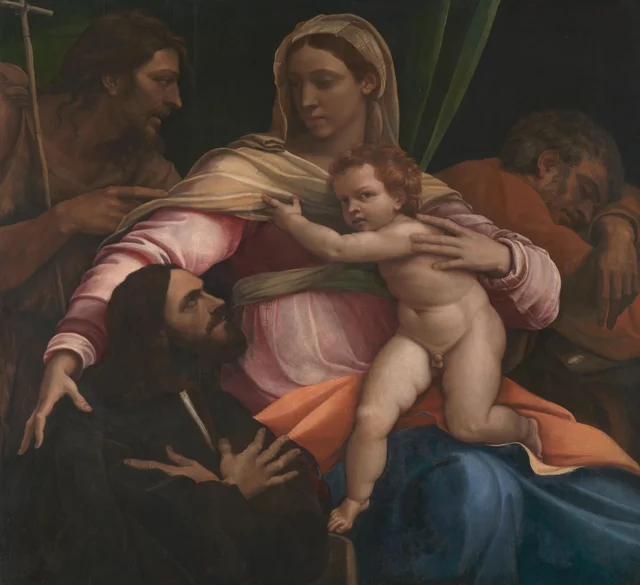 La Virgen con el Niño, santos y un donante, Sebastiano del Piombo