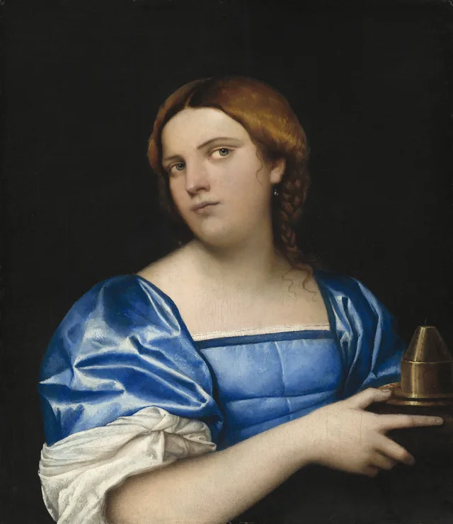 Portrait d'une jeune femme en vierge sage