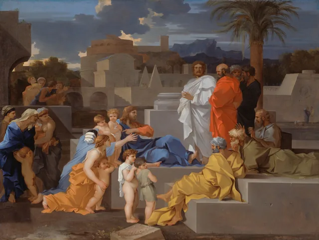 Christ Receiving the Children, Sébastien Bourdon