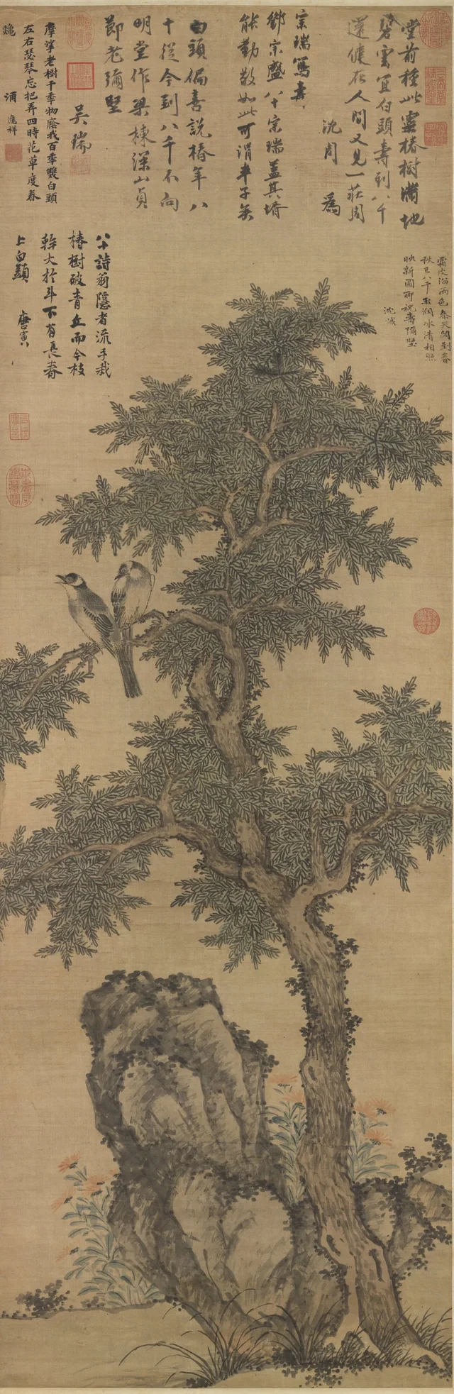 白頭長春図