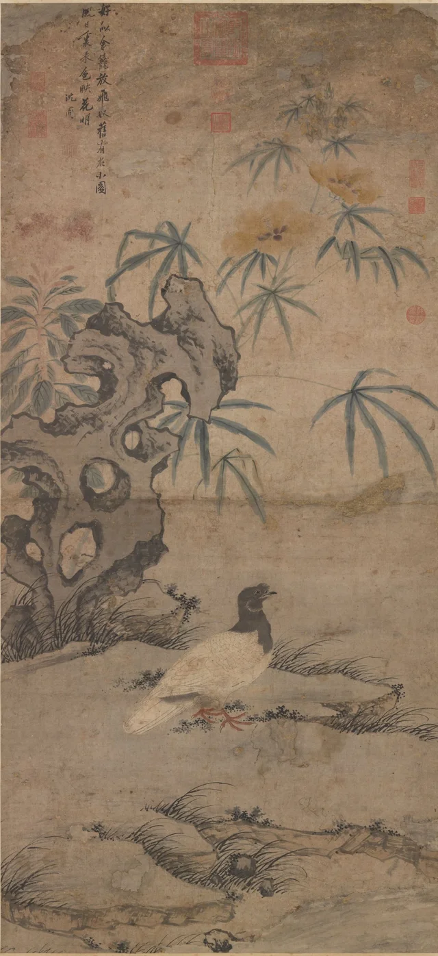 放鴿図, 沈周