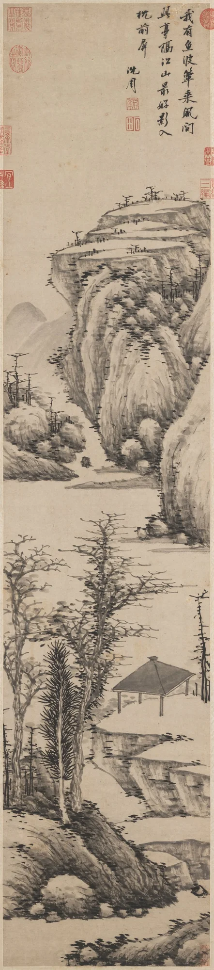 林亭山色, 沈周
