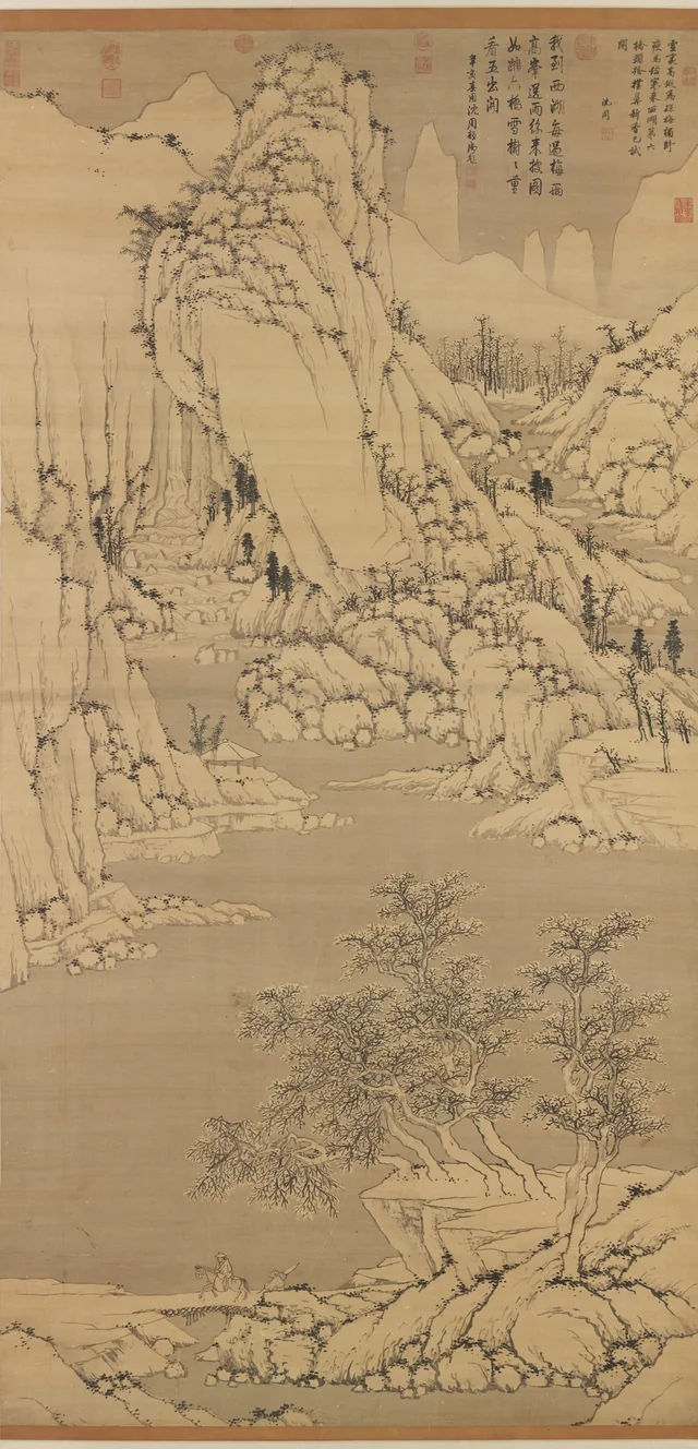 画雪景