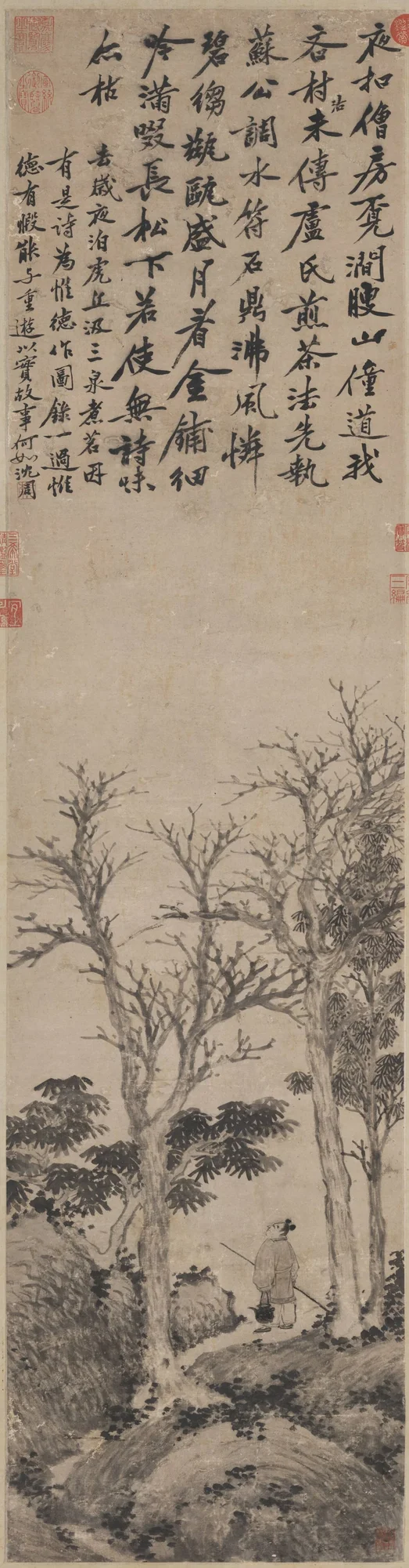 汲泉煮茗図, 沈周