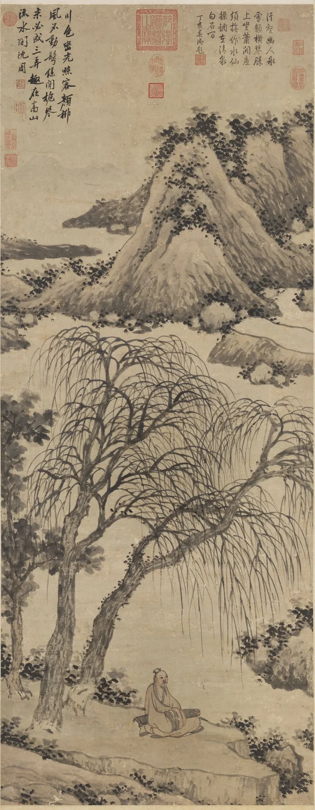 抱琴図, 沈周