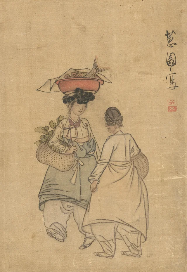 Album of women's customs by Shin Yun-bok, image 5, Shin Yun-bok