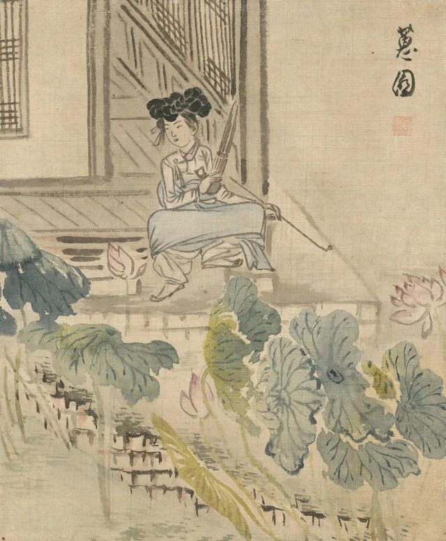 Album of women's customs by Shin Yun-bok, image 6, Shin Yun-bok