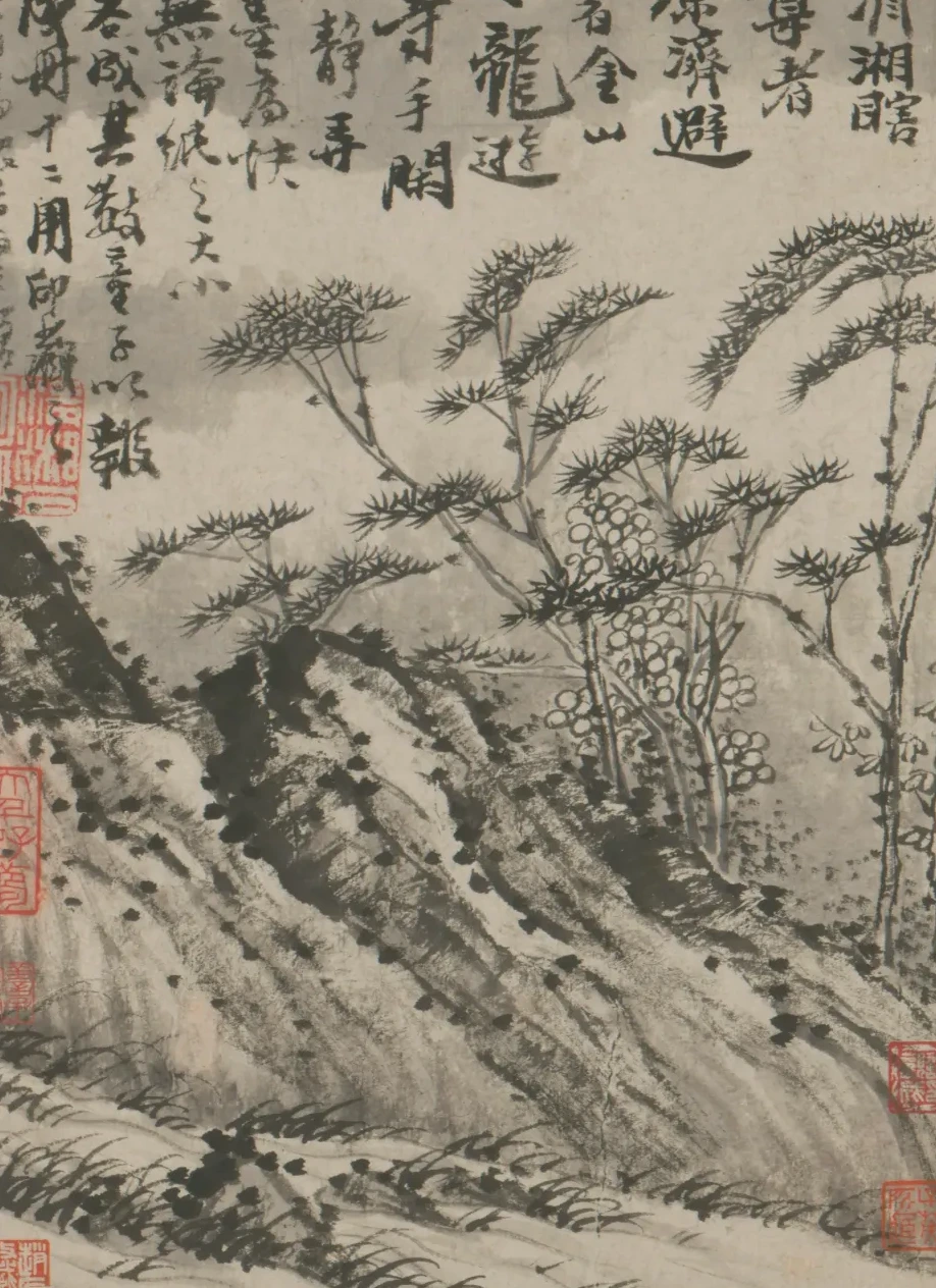 原济金山龙游寺诗意册, Shitao