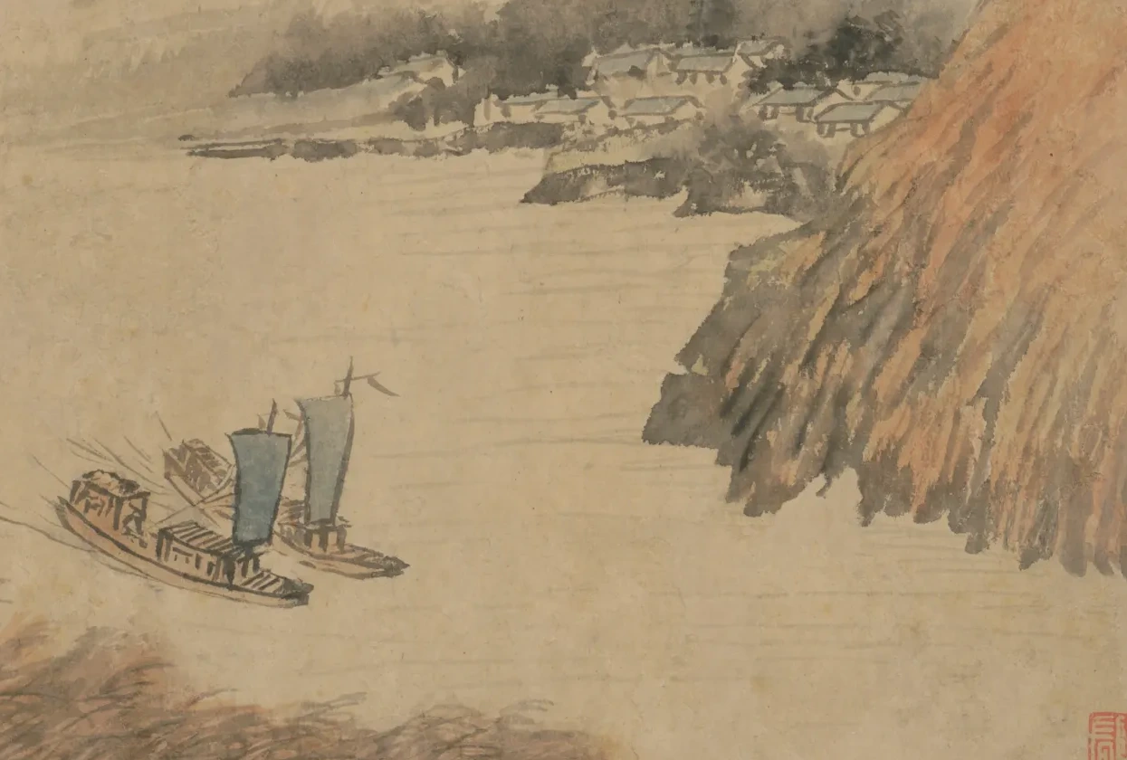 原济山水图页, Shitao