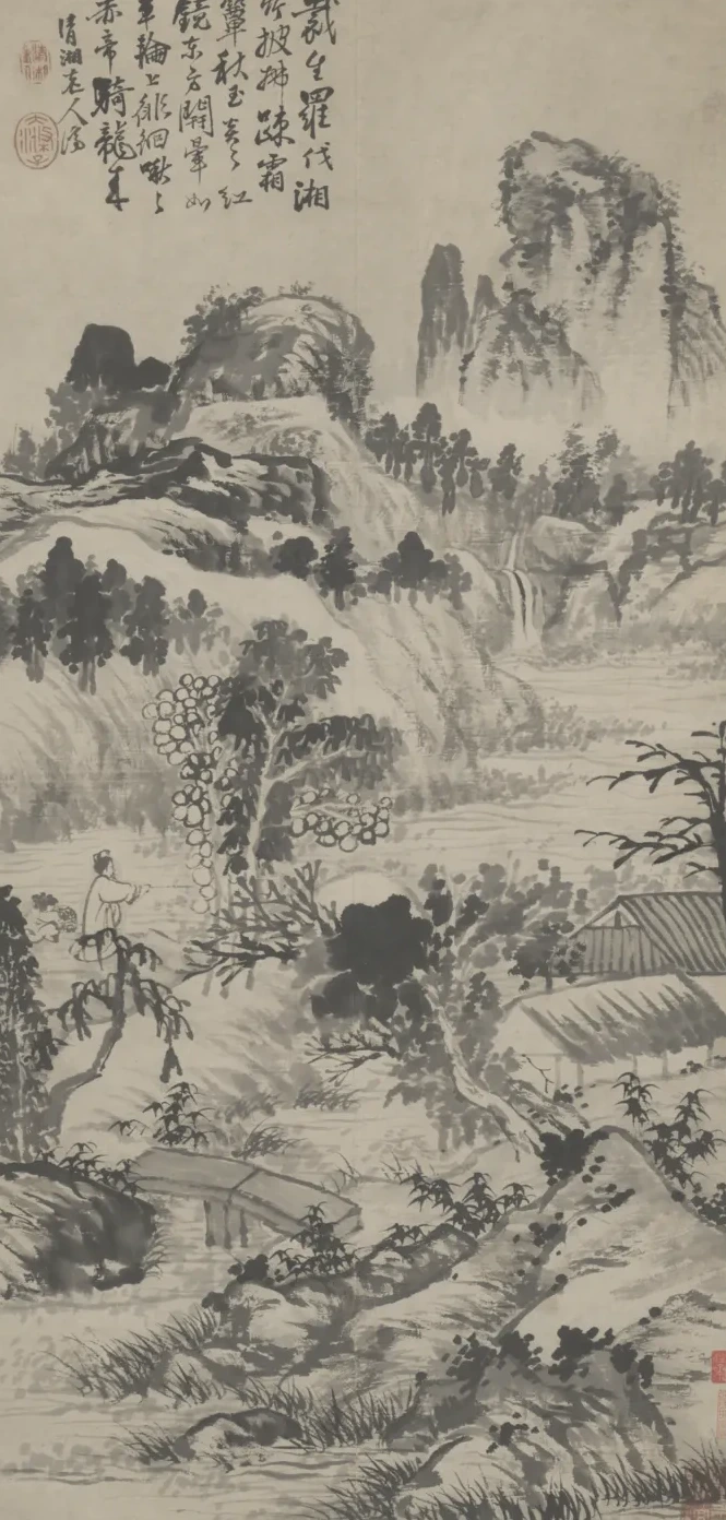 原济山水图轴, Shitao