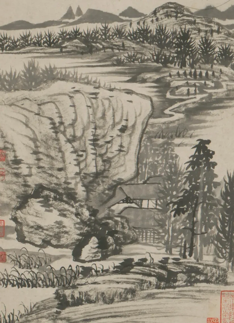 Poetic Illustration of the Longyou Temple in Jinshan, Shitao