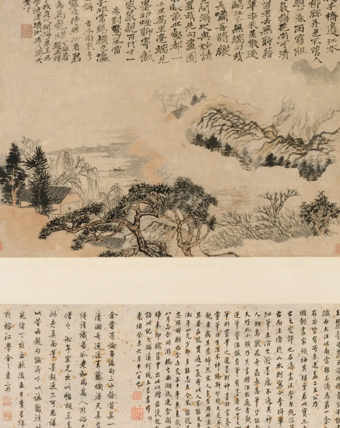 Spring Mist over Jiangnan, Shitao