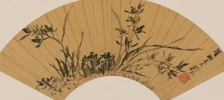 石涛兰石扇