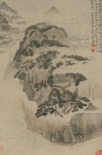石涛采石图轴