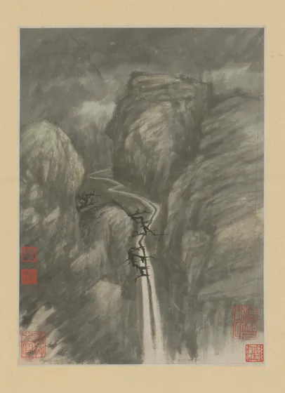 原济金山龙游寺诗意册