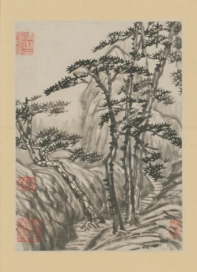 原济金山龙游寺诗意册
