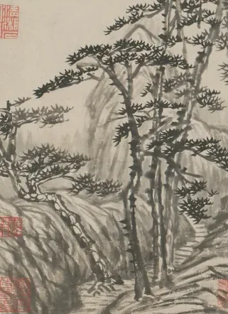 原济金山龙游寺诗意册