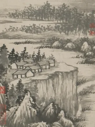 原济金山龙游寺诗意册