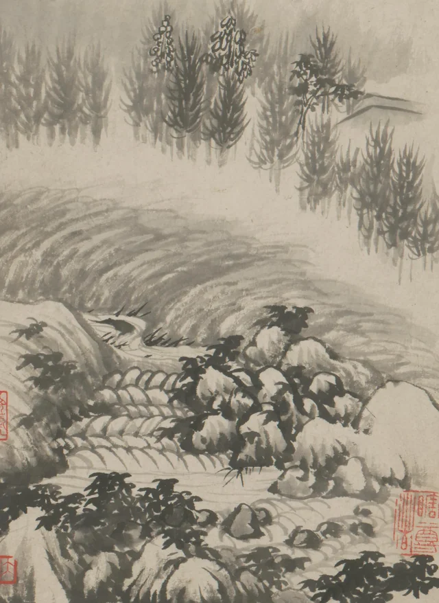 原济金山龙游寺诗意册