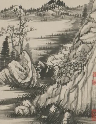 原济金山龙游寺诗意册