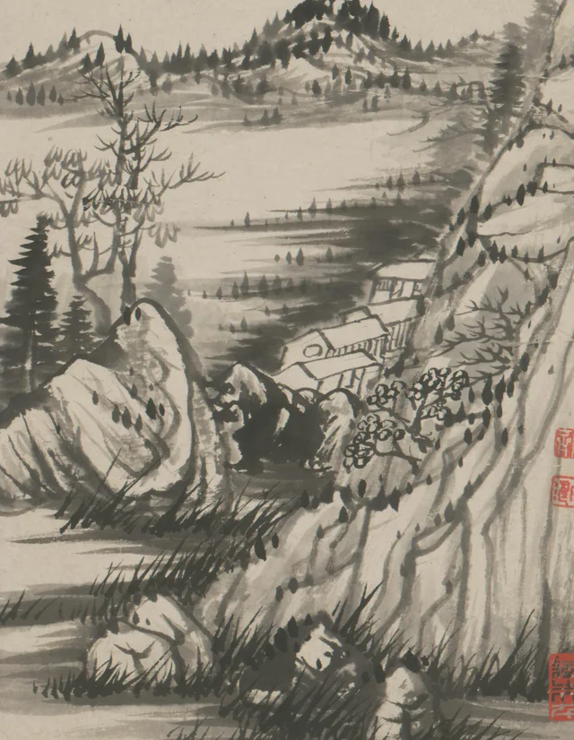 原济金山龙游寺诗意册