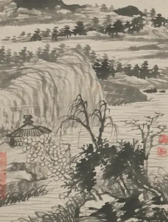 原济金山龙游寺诗意册