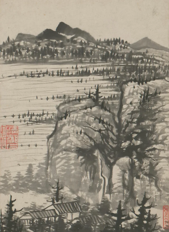 Álbum que ilustra poemas sobre el templo Longyou en Jinshan, Shitao