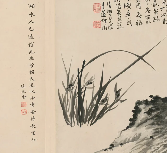 原济兰竹册－坡石兰草