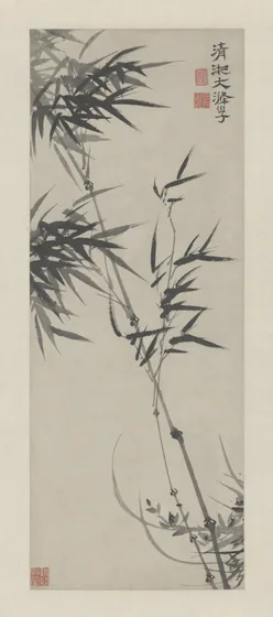 石涛竹兰图轴